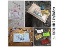 Stickserie ITH - Beste(r) Postbote/in Paketbote/in Umschlag & Anhänger